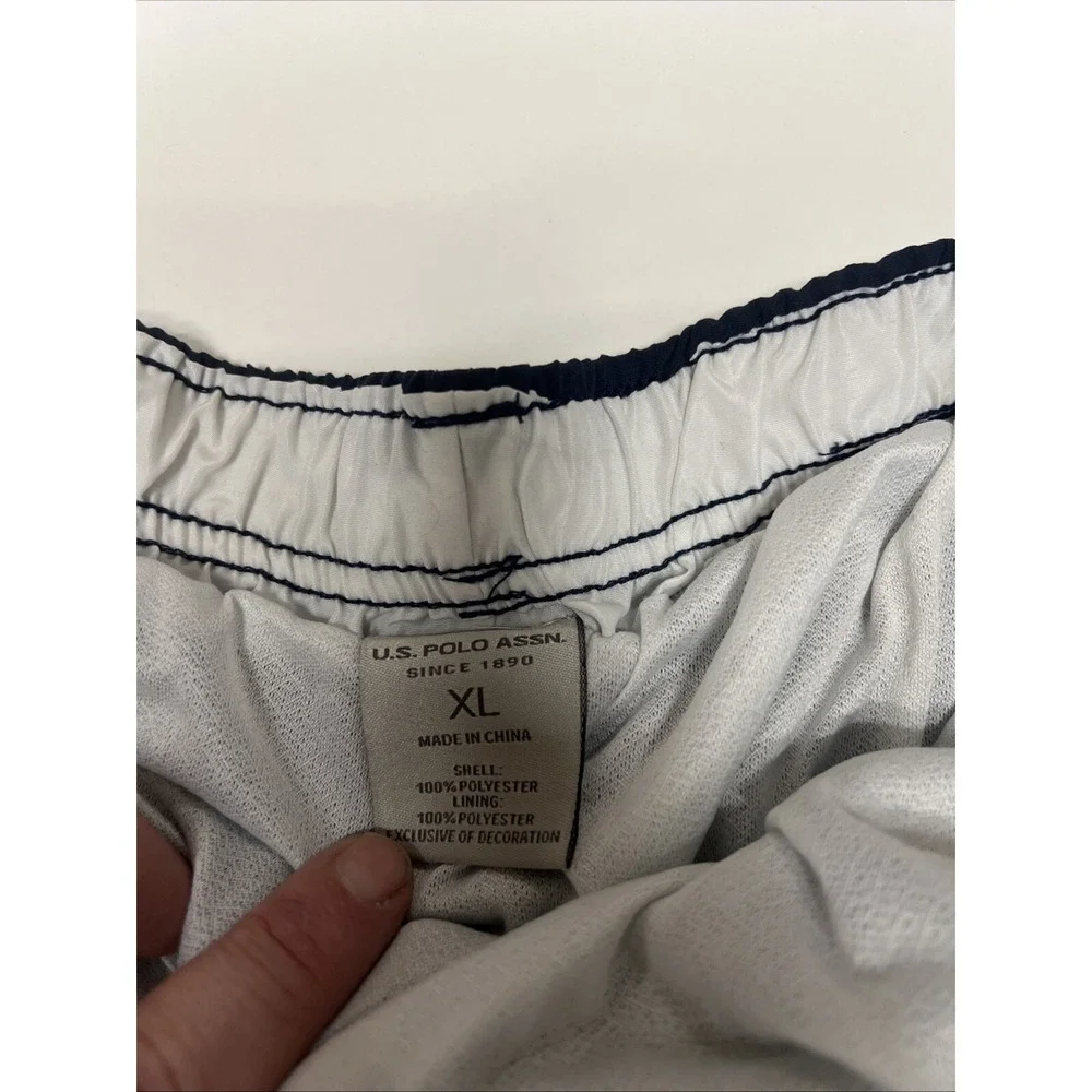 U.S. Polo Assn. Mens Swim Trunks Bathing Suit XL Swimwear Shorts Mesh Liner Blue